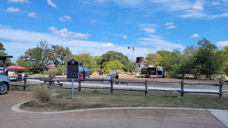 The view of the Dr. Ferdinand Ludwig von Herff Marker just past the entrance to the farm image. Click for full size.