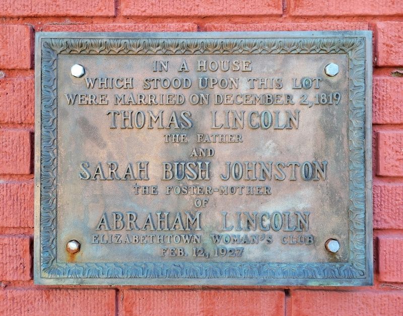 Marriage of Thomas Lincoln Marker image. Click for full size.