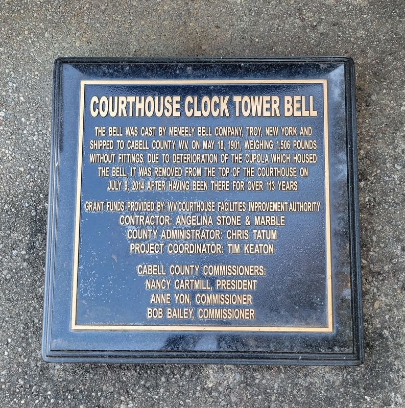 Courthouse Clock Tower Bell Marker. Click for full size. Courthouse Clock Tower Bell Marker image. Click for full size.