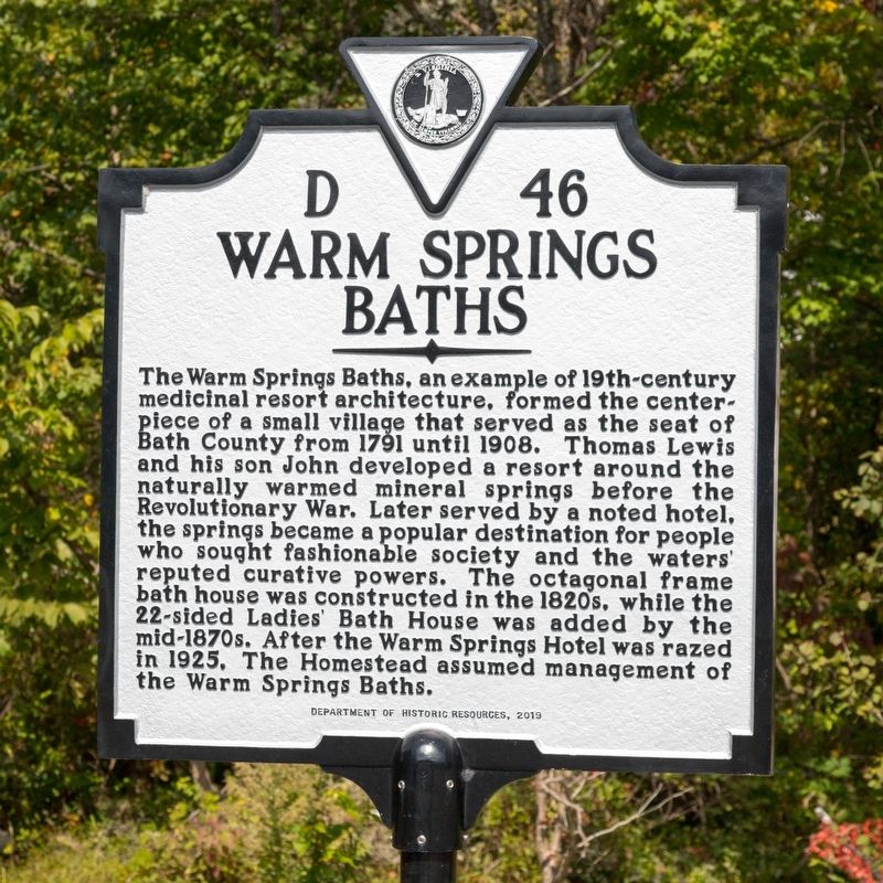 Warm Springs Baths Marker image. Click for full size.