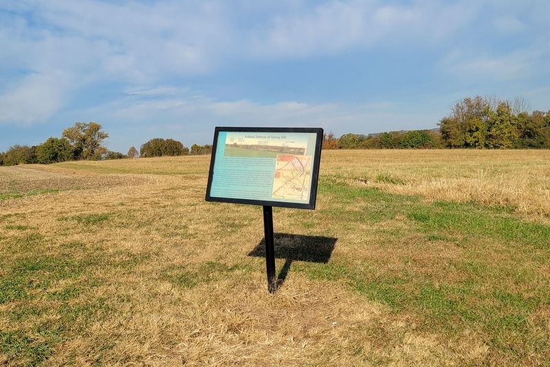Federal Defense of Spring Hill Marker image. Click for full size.