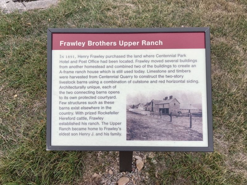 Frawley Brothers Upper Ranch Historical Marker