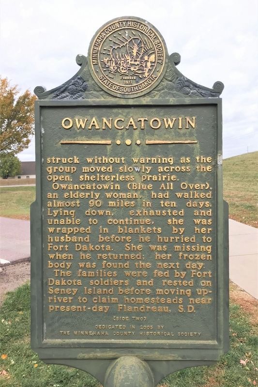 Owancatowin Marker (Side two) image. Click for full size.