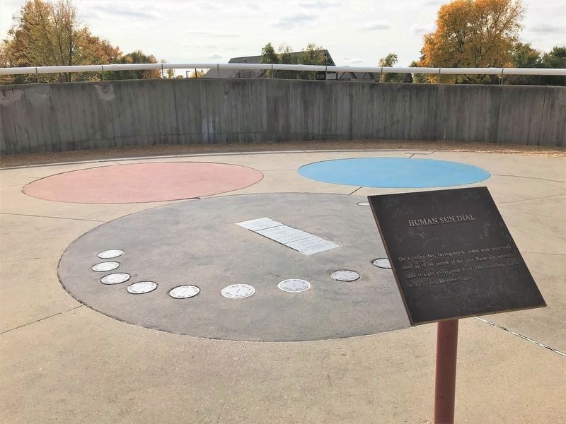 Sertoma Park Human Sun Dial Exhibit. Click for full size. Sertoma Park Human Sun Dial Exhibit image. Click for full size.