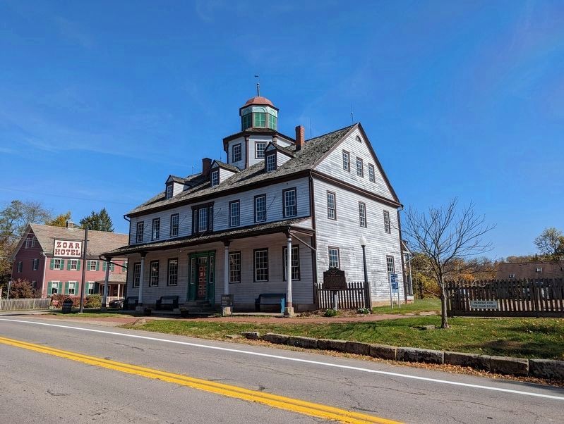 The Zoar Hotel and Marker image. Click for full size.