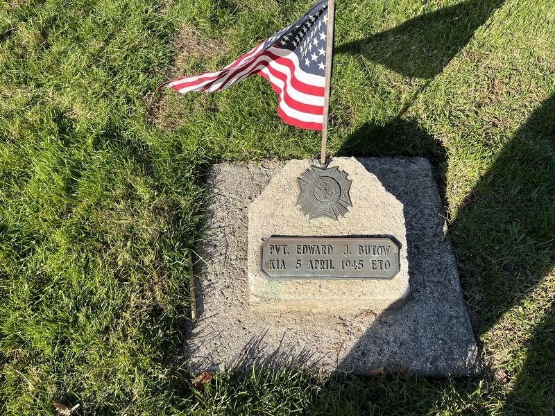 Pvt. Edward J. Butow Marker image. Click for full size.
