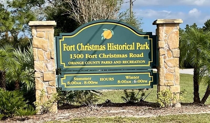 Fort Christmas Historical Park sign image. Click for full size.