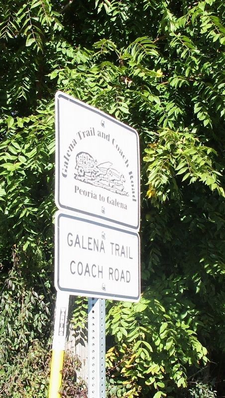 Sign at opposite corner of cross-road for the Galena Coach Road image. Click for full size.