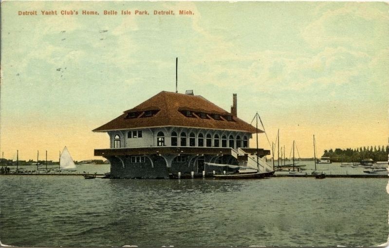 <i>Detroit Yacht Club's Home, Belle Isle Park, Detroit, Mich.</i> image. Click for full size.