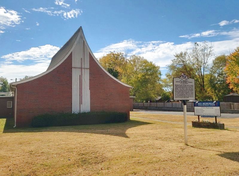 Key Memorial United Methodist Church Marker image. Click for full size.