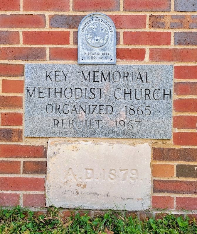 Historical Marker and Cornerstones<br>on Church image. Click for full size.