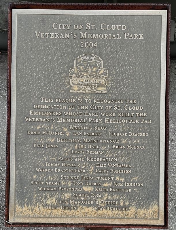 Dedication Plaque image. Click for full size.