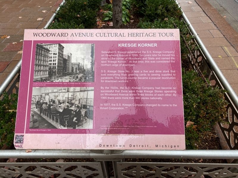Kresge Korner Marker image. Click for full size.