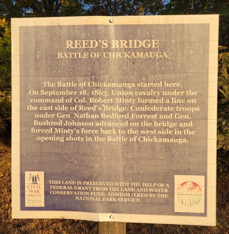 Reed's Bridge Marker image. Click for full size.