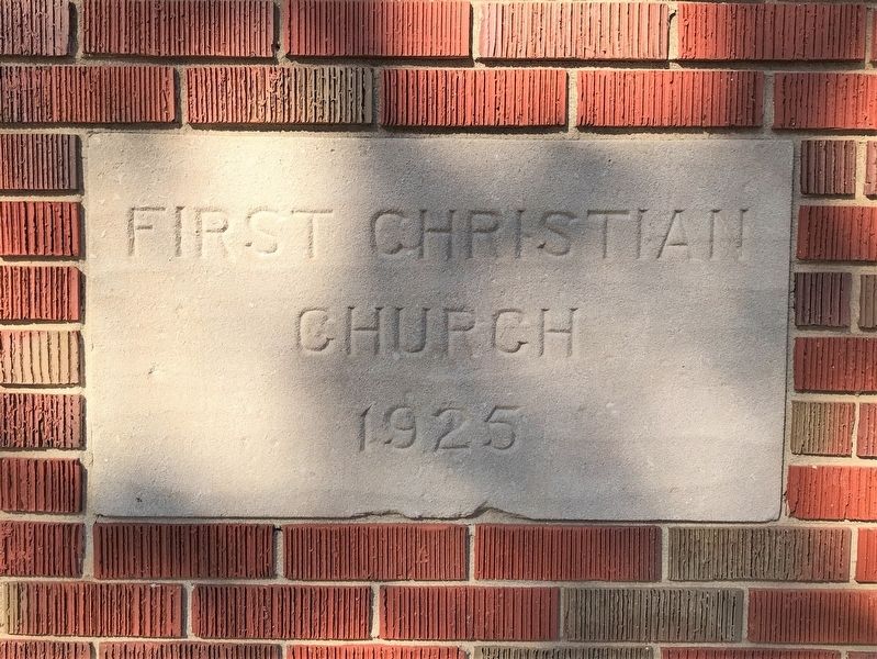 First Christian Church Cornerstone image. Click for full size.