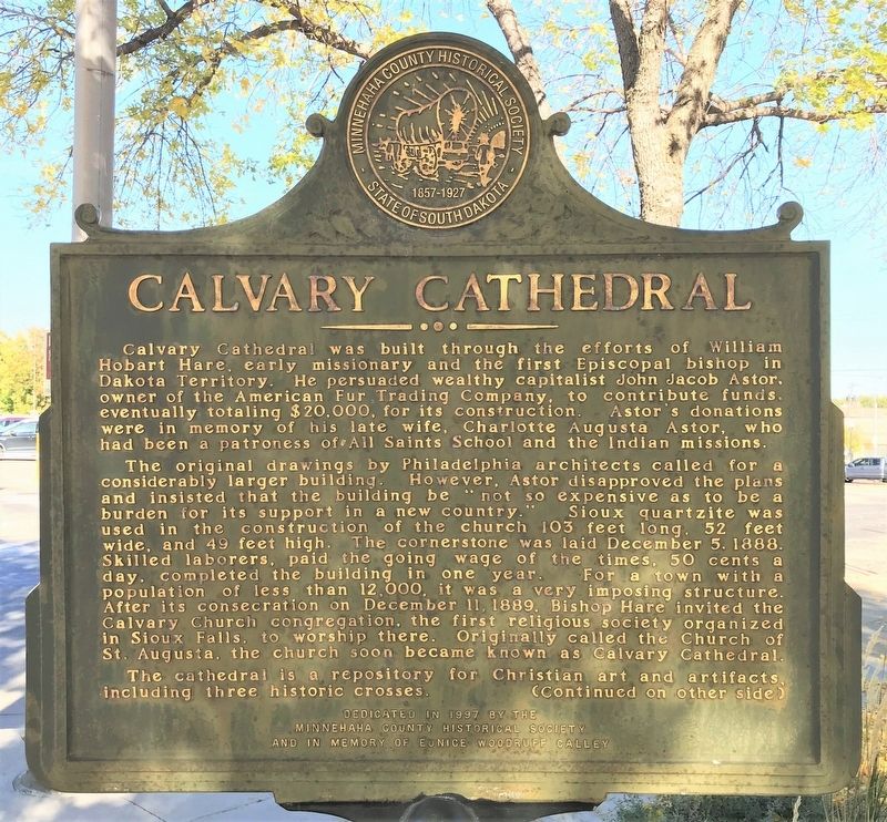 Calvary Cathedral Marker image. Click for full size.