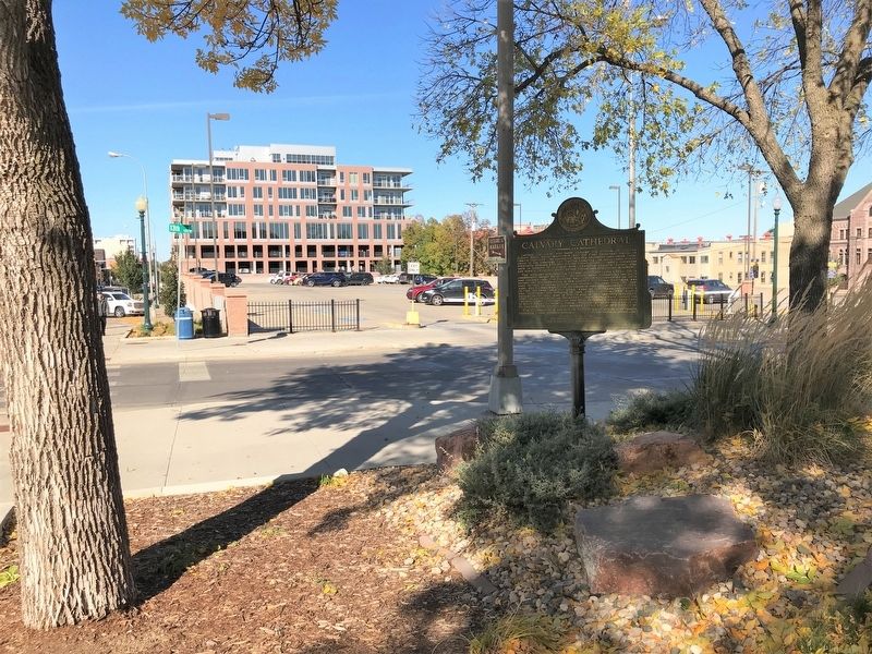Calvary Cathedral Marker, from the south image. Click for full size.