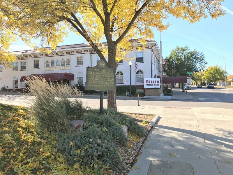 Calvary Cathedral Marker, from the east image. Click for full size.