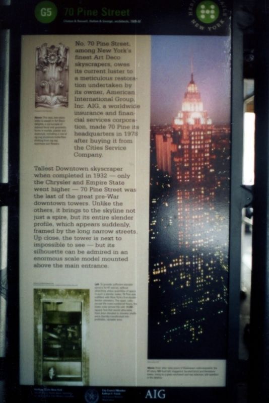 70 Pine Street wayside. Click for full size. 70 Pine Street wayside image. Click for full size.