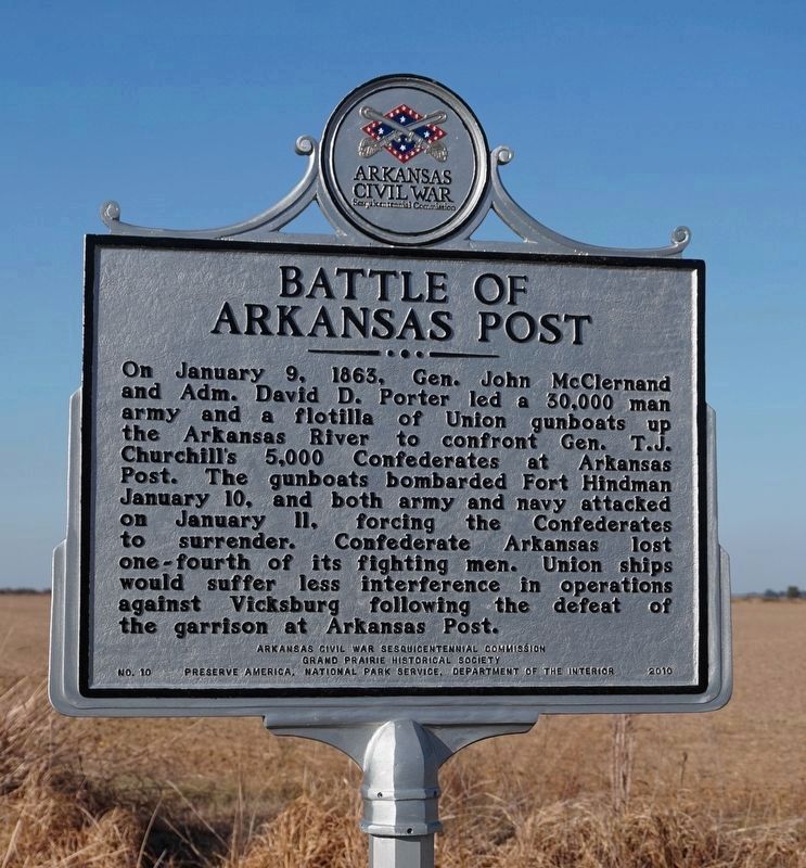 Battle of Arkansas Post Marker image. Click for full size.