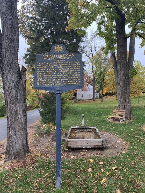 Schaefferstown Water Company Marker. Click for full size. Schaefferstown Water Company Marker image. Click for full size.