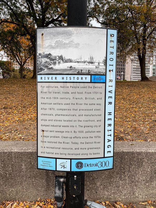 Detroit River Heritage Marker image. Click for full size.