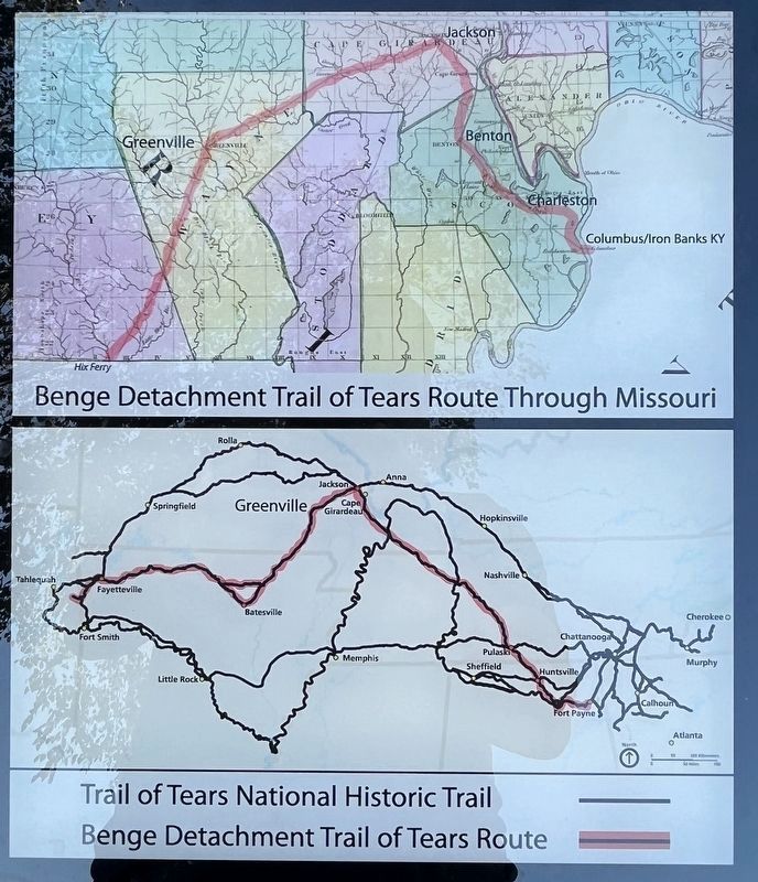 Cherokee Trail of Tears Maps image. Click for full size.