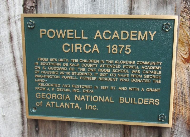 Powell Academy Marker image. Click for full size.