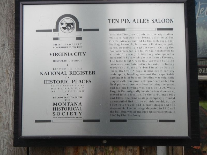 Ten Pin Alley Store Marker image. Click for full size.