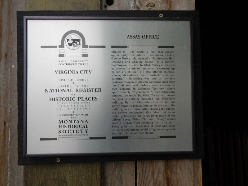 Assay Office Marker image. Click for full size.