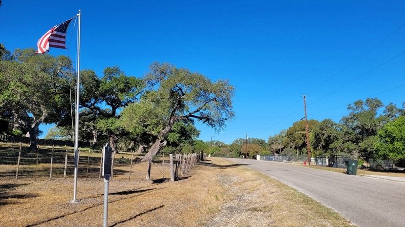 The view of the Adam Becker Homestead Marker from the street image. Click for full size.