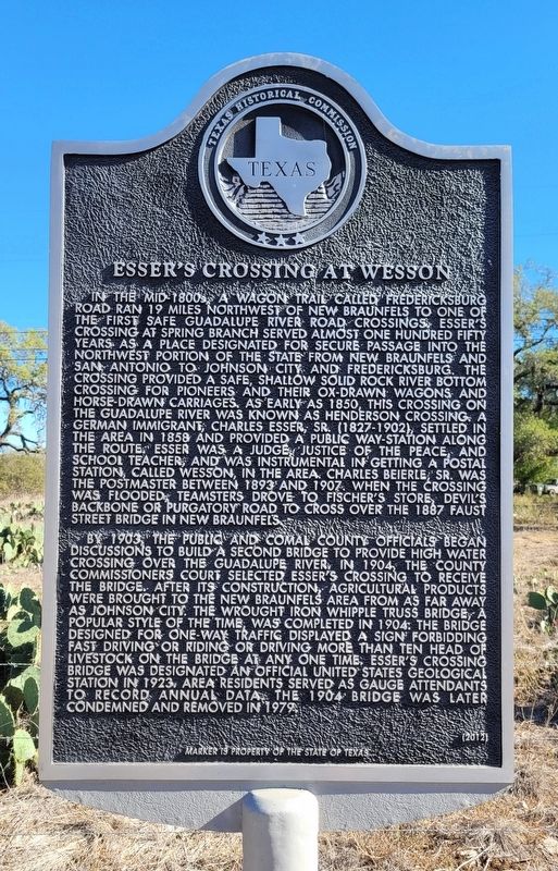 Esser's Crossing at Wesson Marker image. Click for full size.