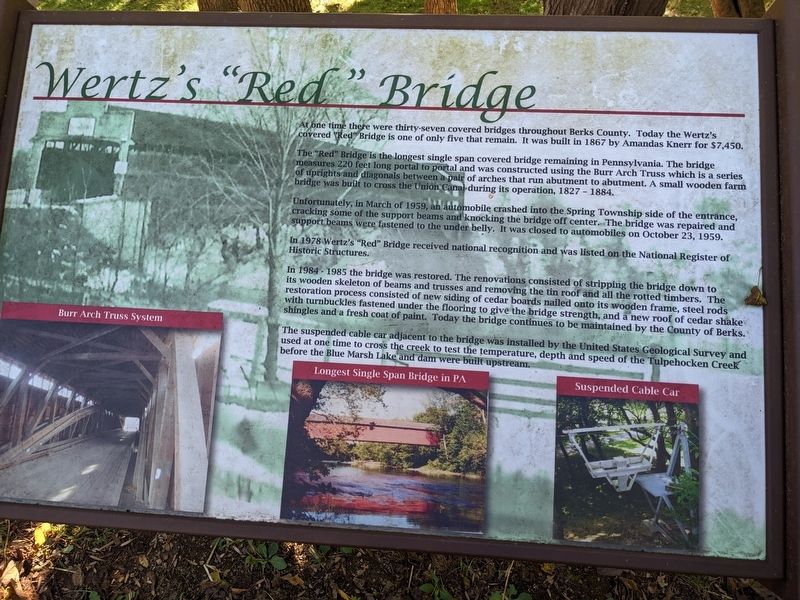 Wertz's "Red" Bridge Marker image. Click for full size.