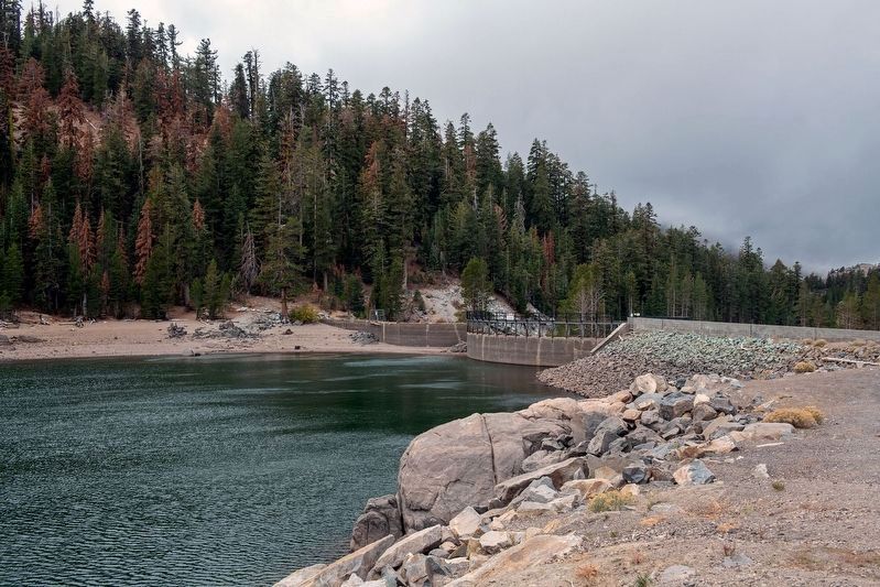 Caples Lake dam. image. Click for full size.