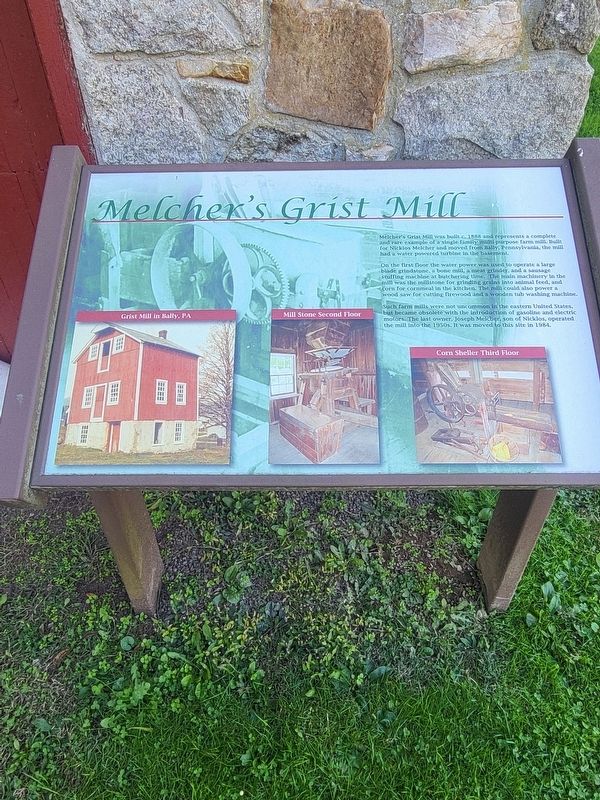 Melcher's Grist Mill Marker image. Click for full size.