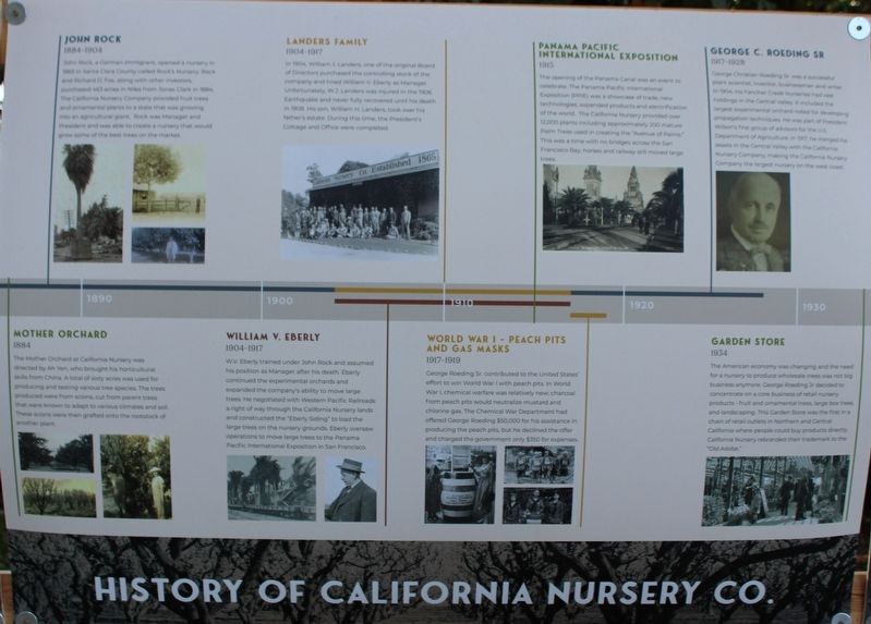 California Nursery Historical Park Marker image. Click for full size.