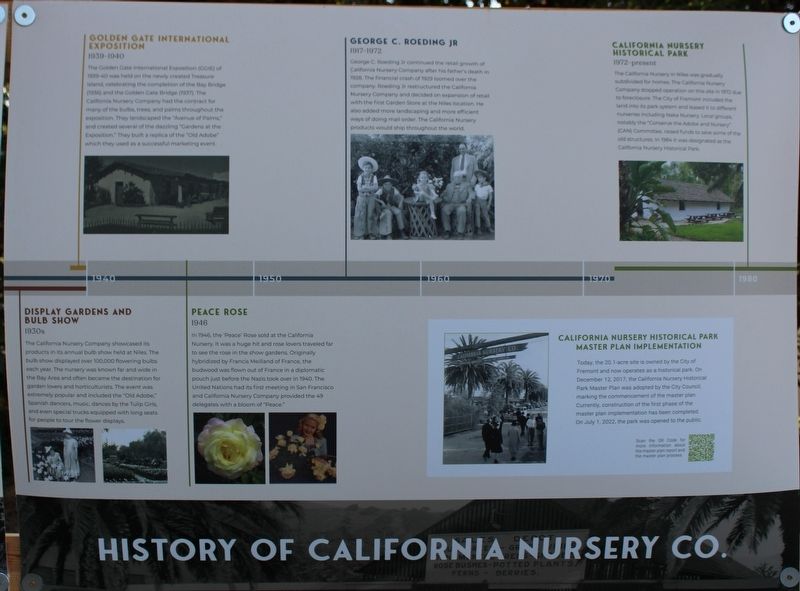 California Nursery Historical Park Marker image. Click for full size.