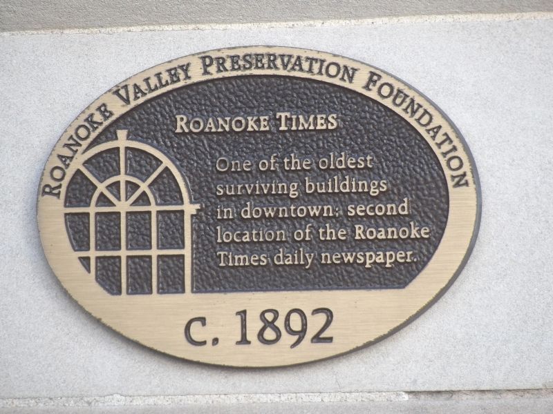 Roanoke Times Marker image. Click for full size.