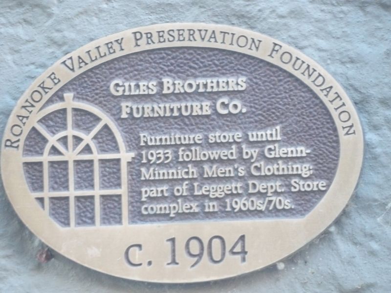 Giles Brothers Furniture Co. Marker image. Click for full size.