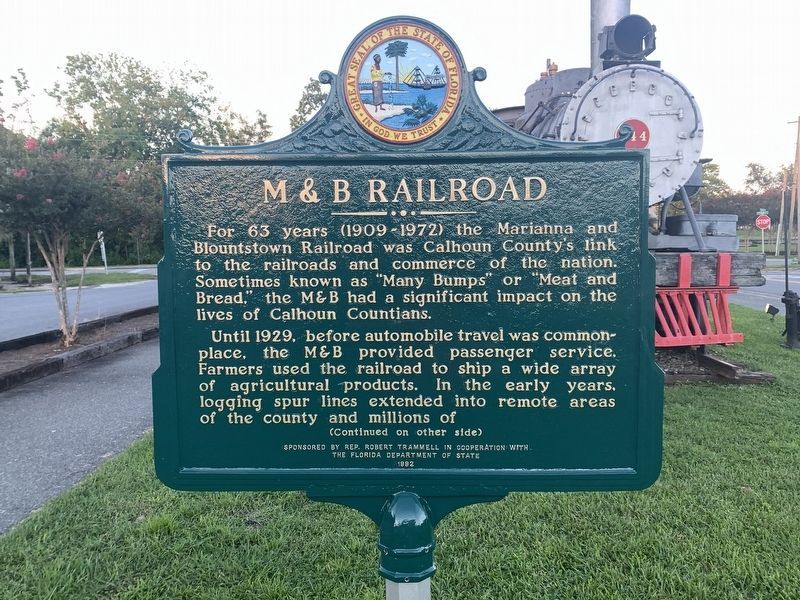 M & B Railroad Marker Side 1 image. Click for full size.
