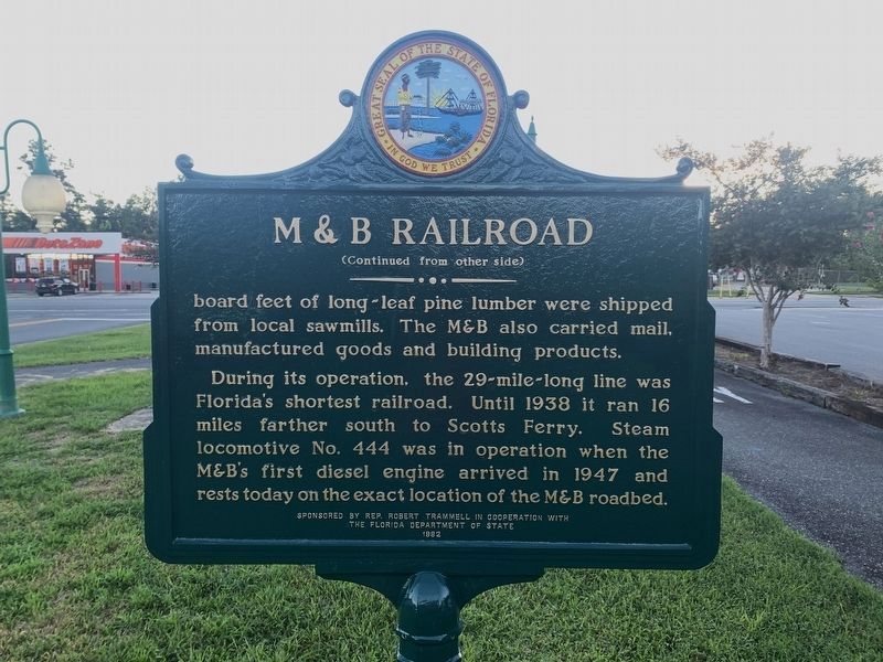 M & B Railroad Marker Side 2 image. Click for full size.