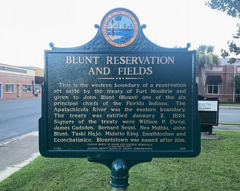 Blunt Reservation and Fields Marker image. Click for full size.