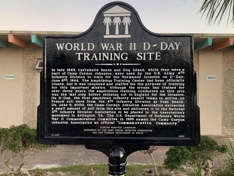 World War II D-Day Training Site Marker image. Click for full size.