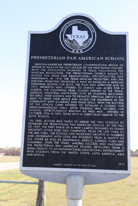Presbyterian Pan American School Marker image. Click for full size.