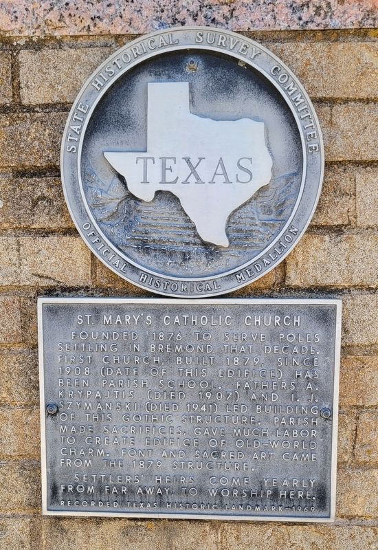 St. Mary's Catholic Church Marker image. Click for full size.