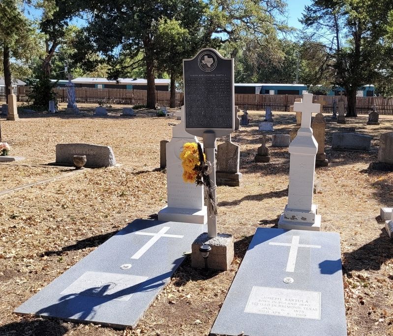 The Joseph and Catherine Bartula Gravestones and Marker image. Click for full size.