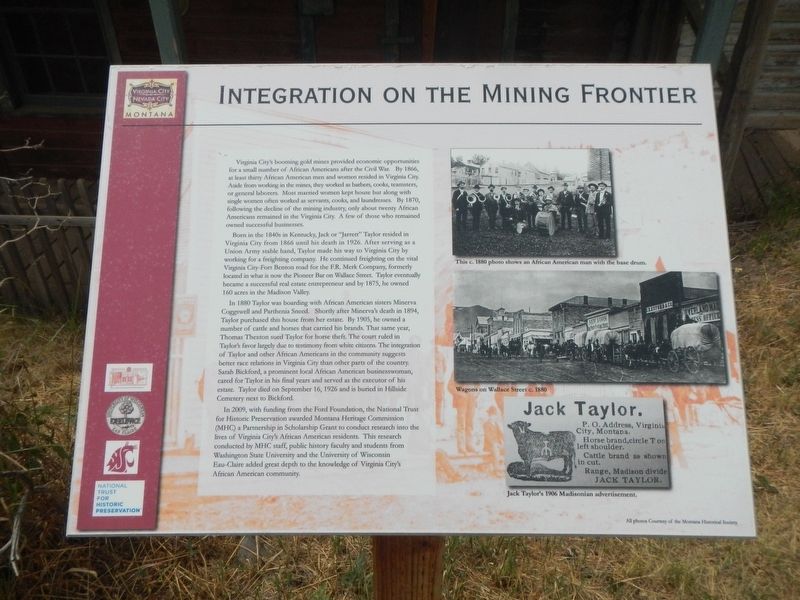 Integration on the Mining Frontier Marker image. Click for full size.