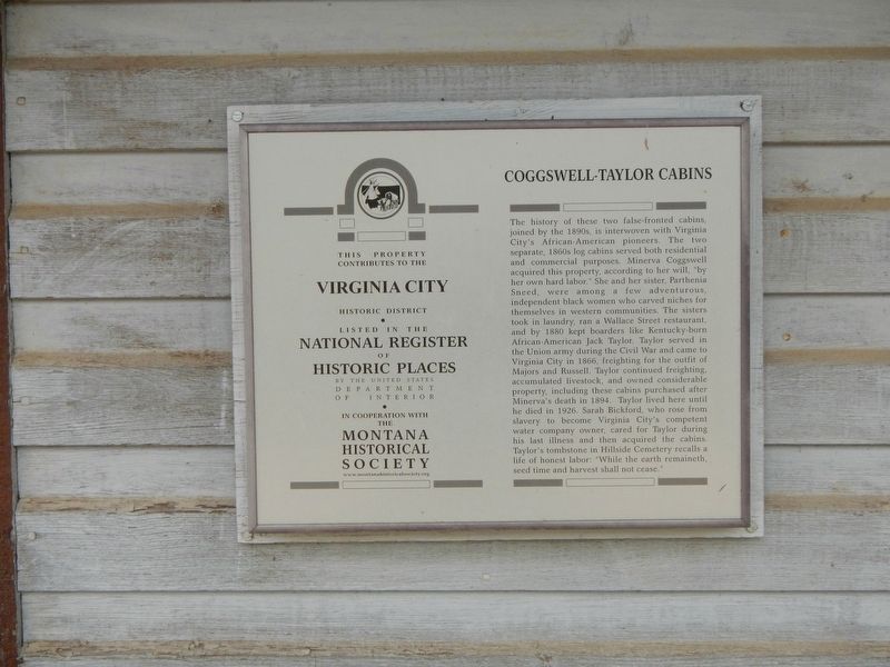 Coggswell - Taylor Cabins Marker image. Click for full size.