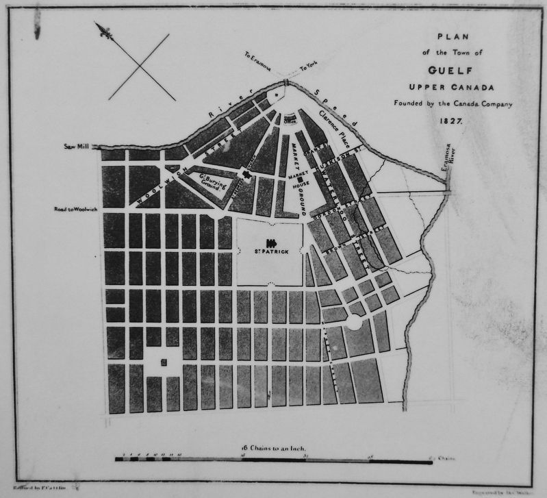 Marker detail: John Galt's Plan of the Town, 1827 image. Click for full size.