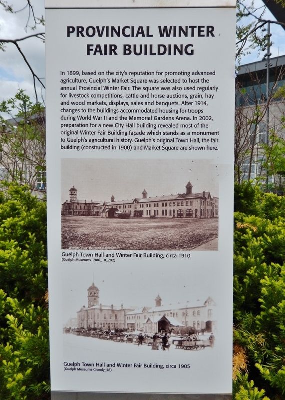 Provincial Winter Fair Building Marker. Click for full size. Provincial Winter Fair Building Marker image. Click for full size.